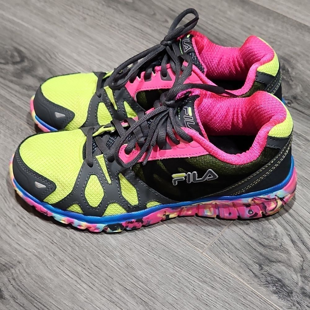 EUC FILA Shadow Sprinter Multi Colored Coolmax Sneakers